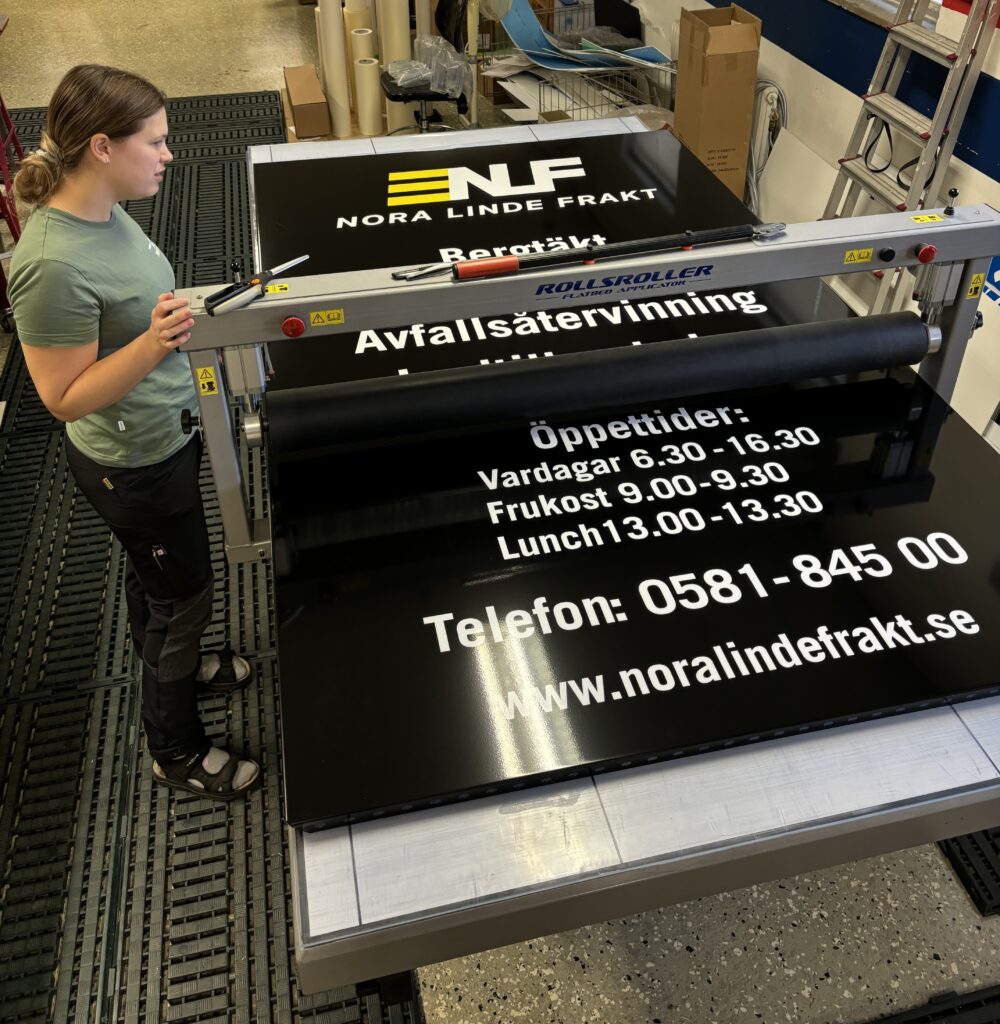 Skylttillverkning i Nora
